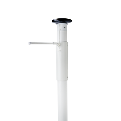 PRO hijsbare baniermast Wit RAL 9010 met SecureLine