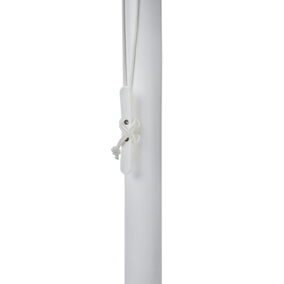 Polyester vlaggenmast Wit - Knop, kikker en koord