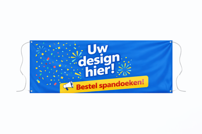 Bedrukt spandoek met eigen ontwerp