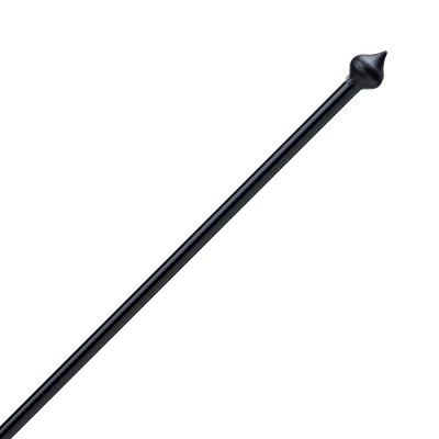 Aluminium vlaggenstok zwart RAL 9005 Zwarte knop