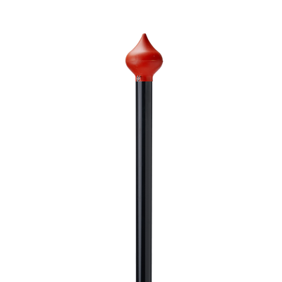 Vlaggenstok zwart oranje peerknop