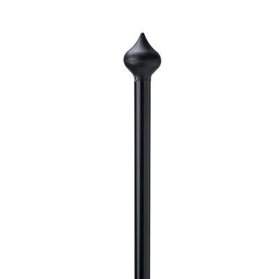 Vlaggenstok zwart zwarte peerknop