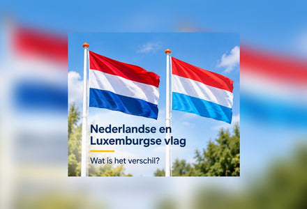 Nederlandse en Luxemburgse vlag naast elkaar
