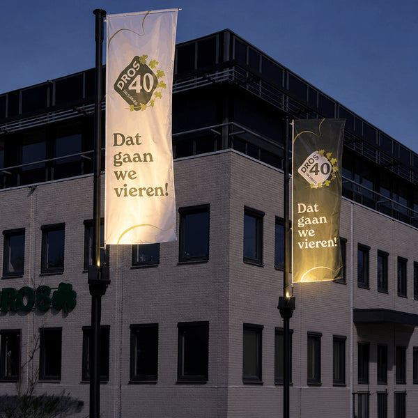 PRO hijsbare baniermast + PoleLED