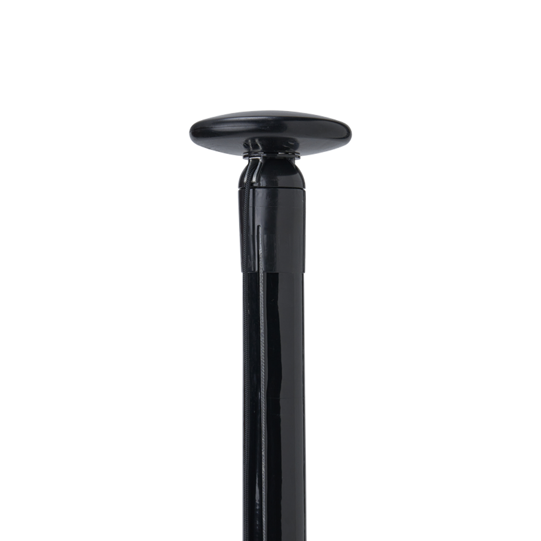 Polyester vlaggenmast zwart met zwarte knop