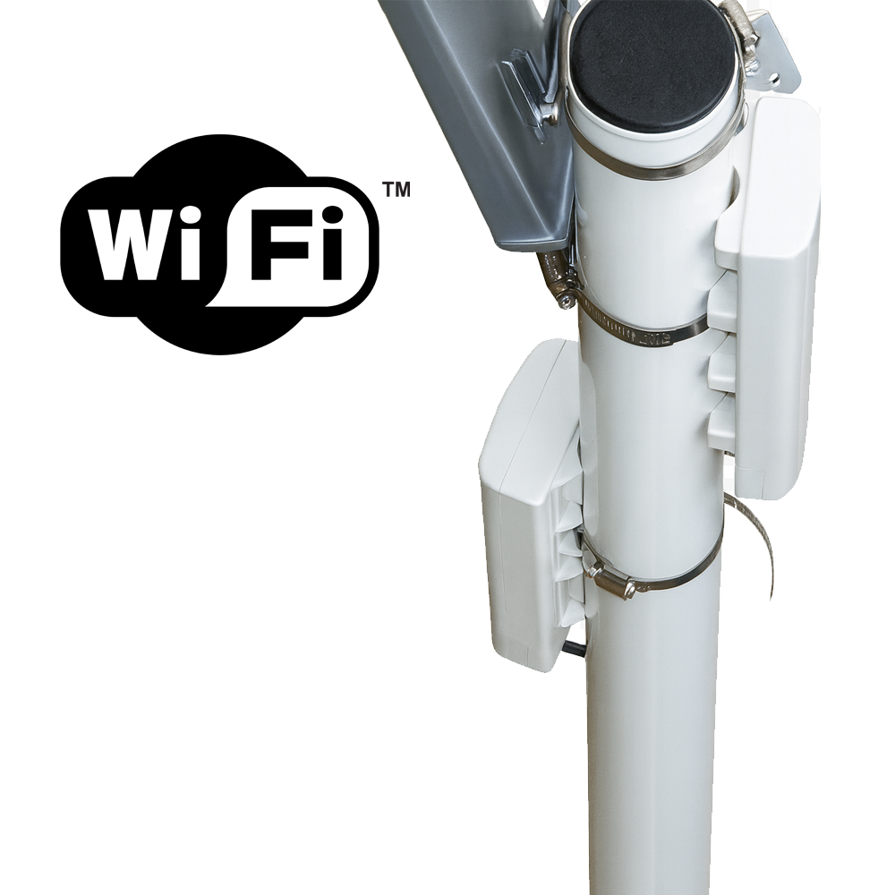 Witte aluminium WiFi-mast 9 meter