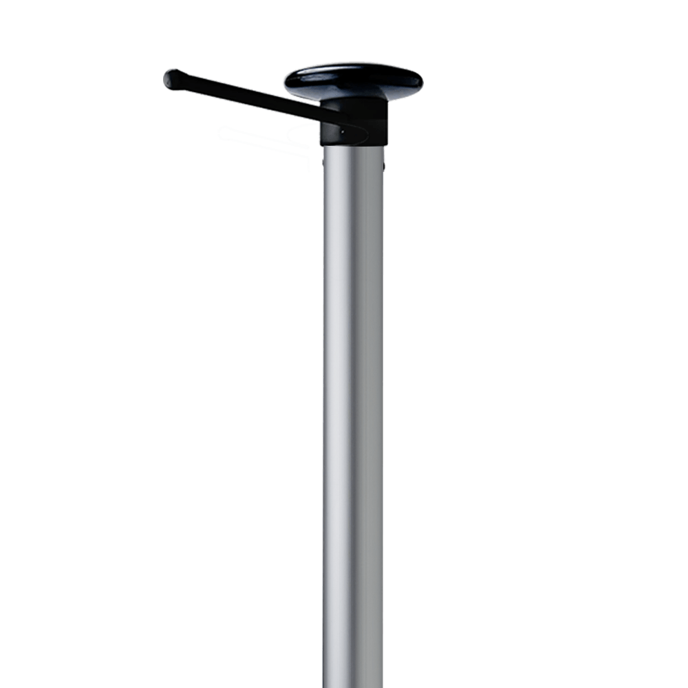 Aluminium baniermast 9 meter - zilver geanodiseerd