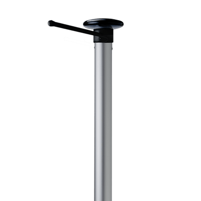 Aluminium baniermast 5 meter - zilver geanodiseerd