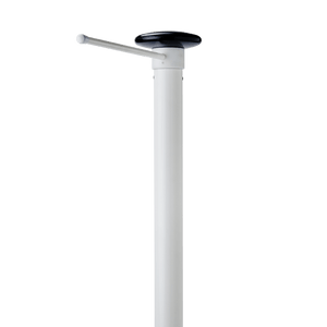 Witte aluminium baniermast 12 meter met vaste roterende uithouder