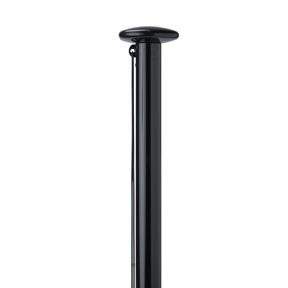 Aluminium vlaggenmast 6 meter - Zwart