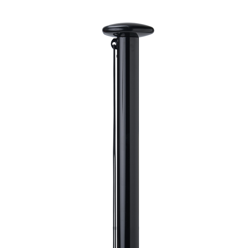 Aluminium vlaggenmast 8 meter - Zwart