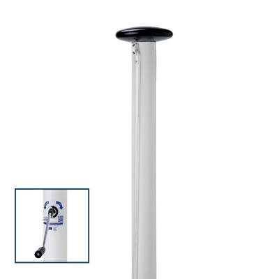 Aluminium vlaggenmast 4 meter met liersysteem en inwendig koord