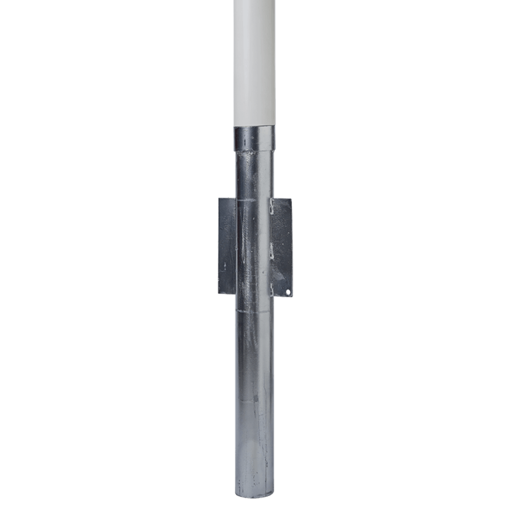 Overschuifkoker voor witte aluminium vlaggenmast RAL 9010