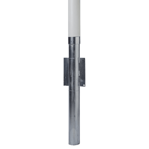 Overschuifkoker voor witte aluminium vlaggenmast of baniermast RAL 9010