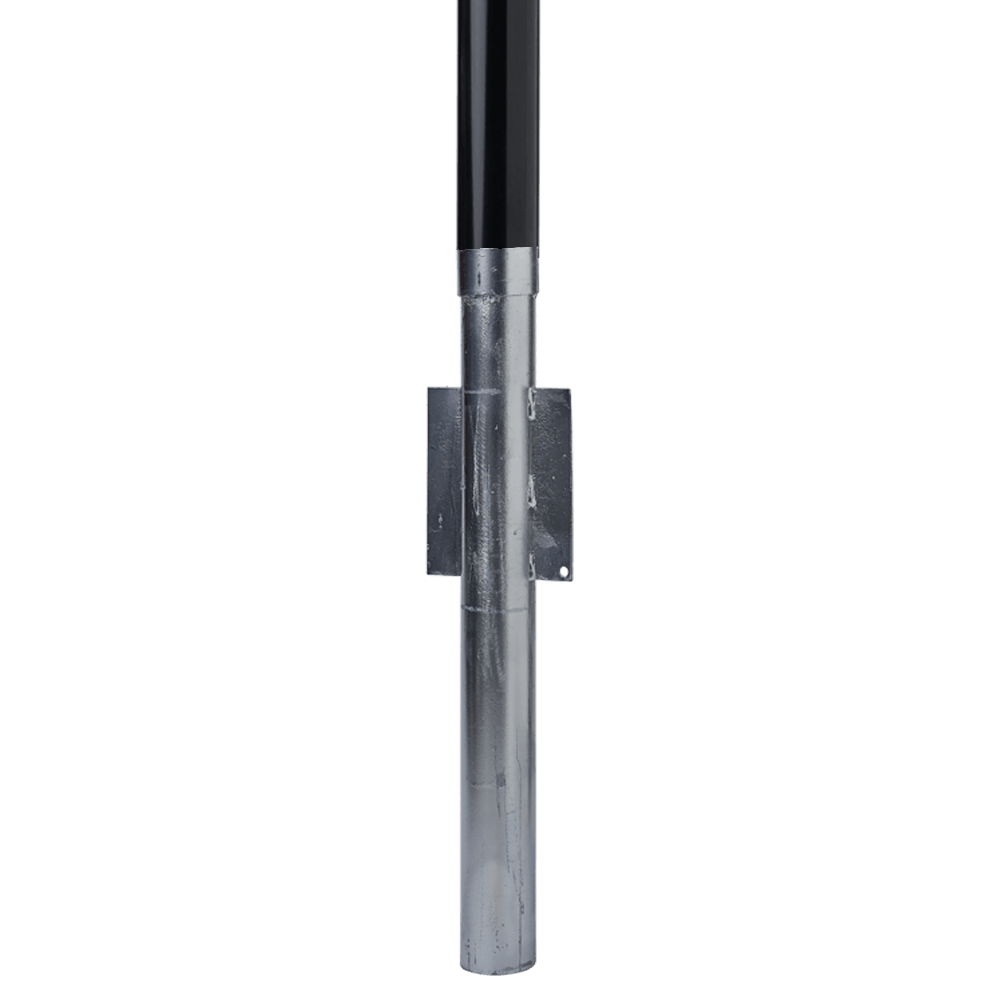 Overschuifkoker voor zwarte aluminium vlaggenmast 4 t/m 8 meter RAL 9005