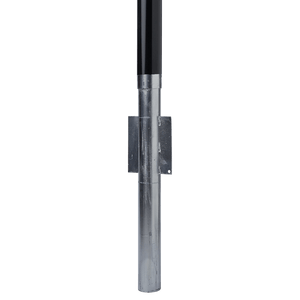 Overschuifkoker voor zwarte aluminium vlaggenmast 8 meter RAL 9005