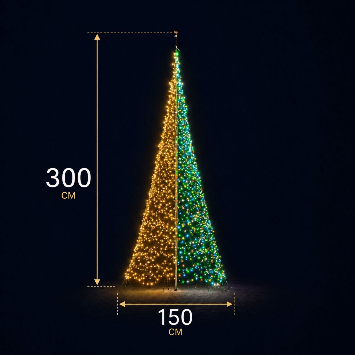 Afmetingen van Fairybell Premium 3 meter - 576 LED