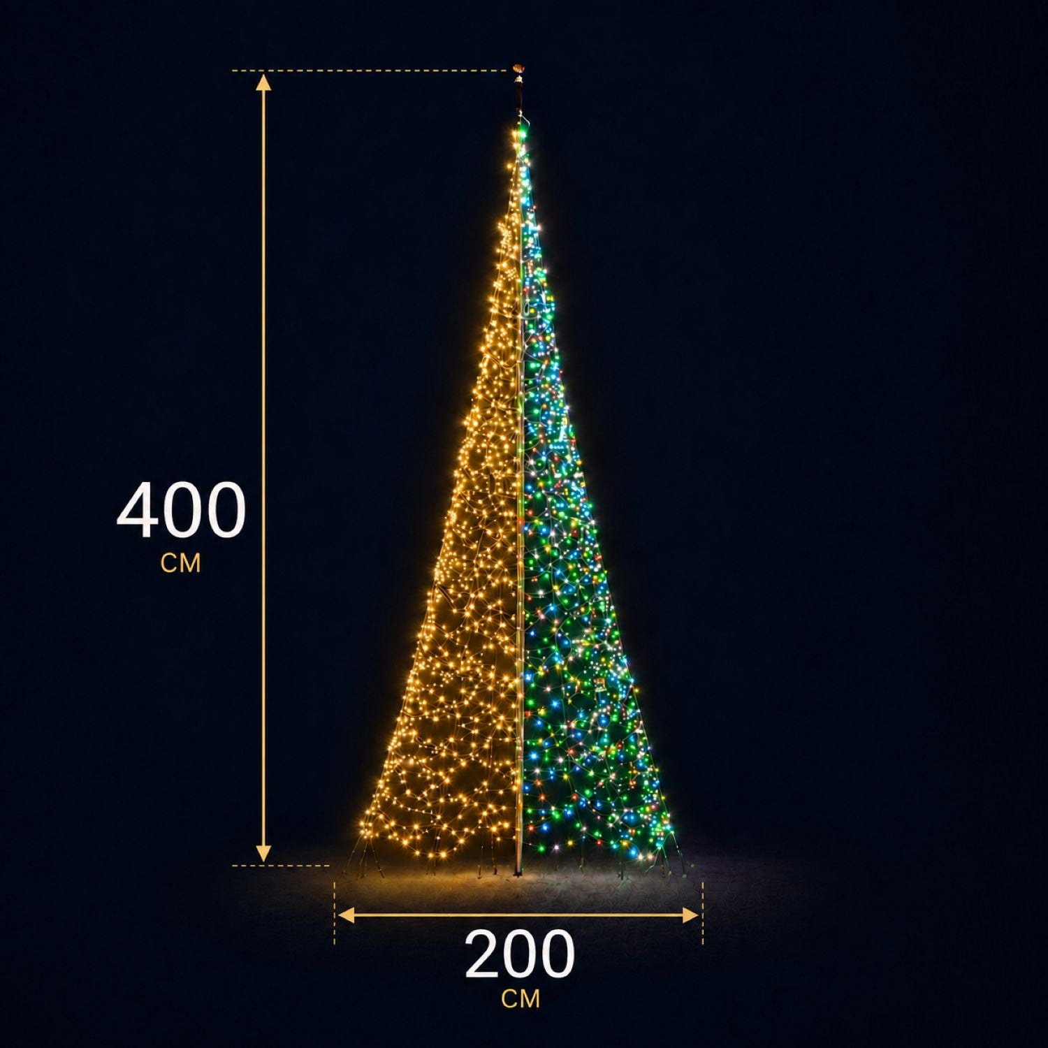 Afmetingen van Fairybell Premium 4 meter - 1536 LED