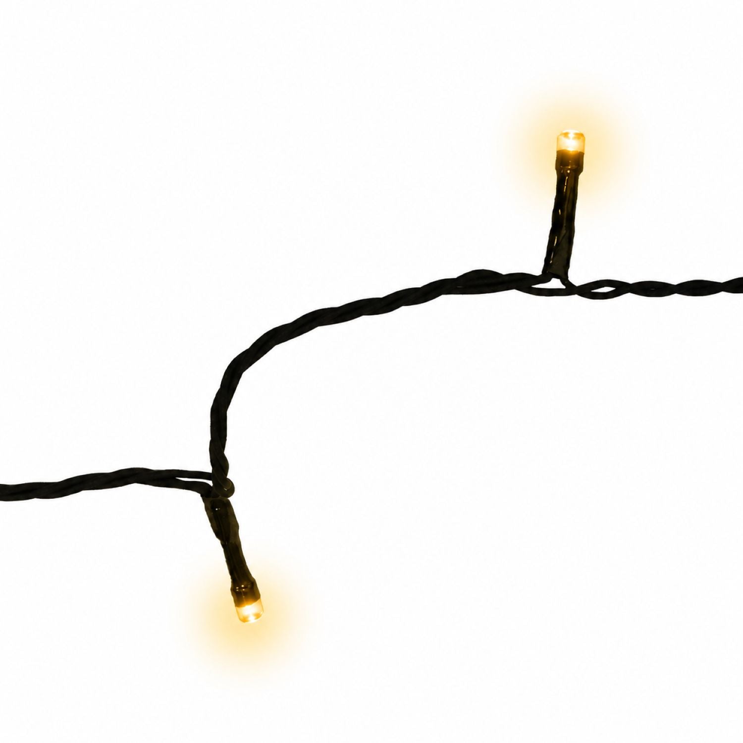 Detail van warm witte leds van Fairybell Premium 4 meter - 1536 LED