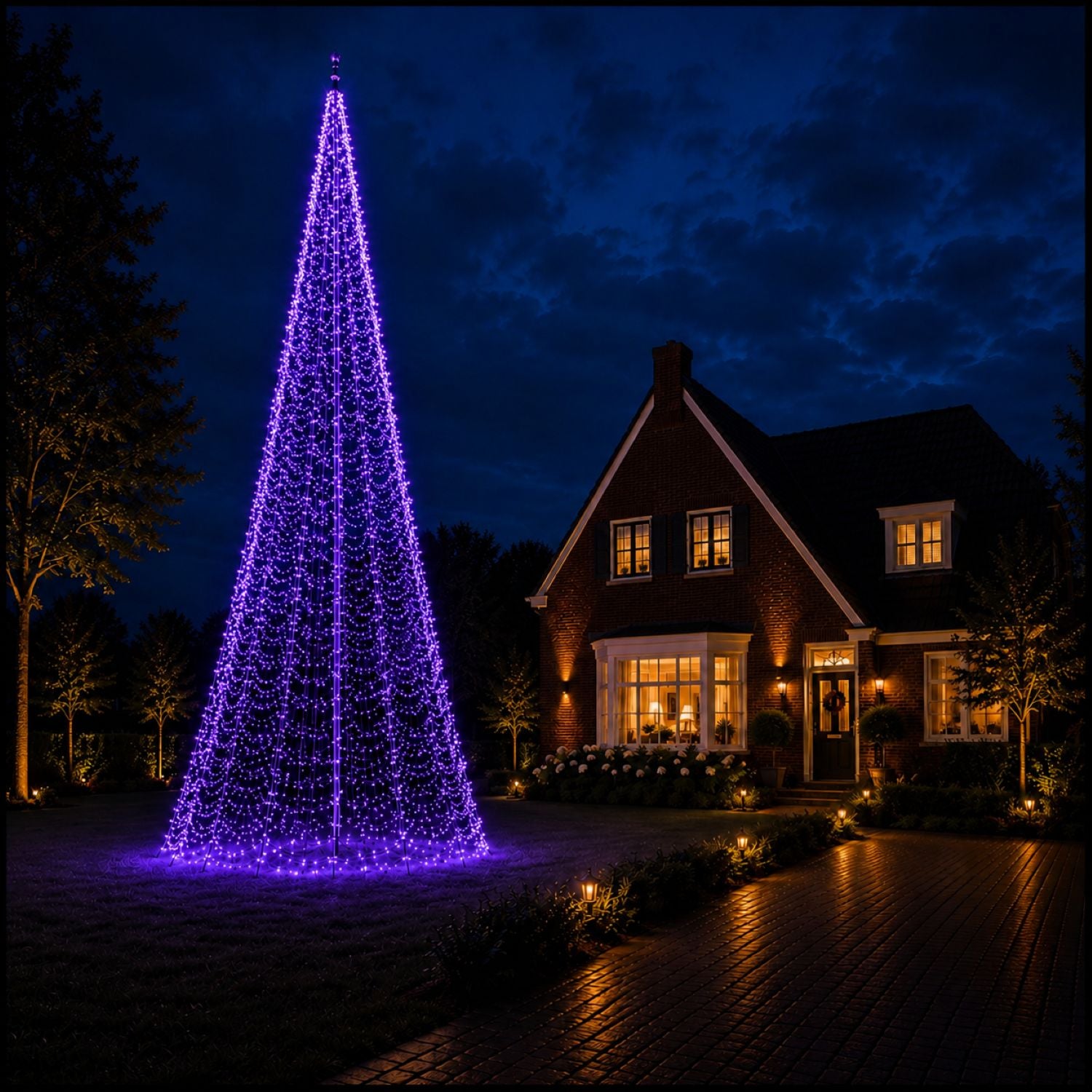 Fairybell PRO 10 meter - 1792 LED RGBW met paarse RGBW-verlichting