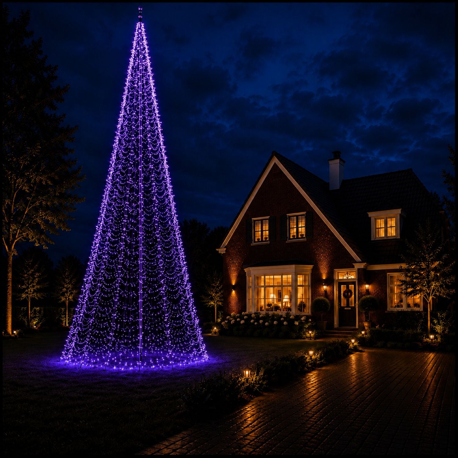 Fairybell PRO 12 meter - 2048 LED RGBW met paarse RGBW-verlichting