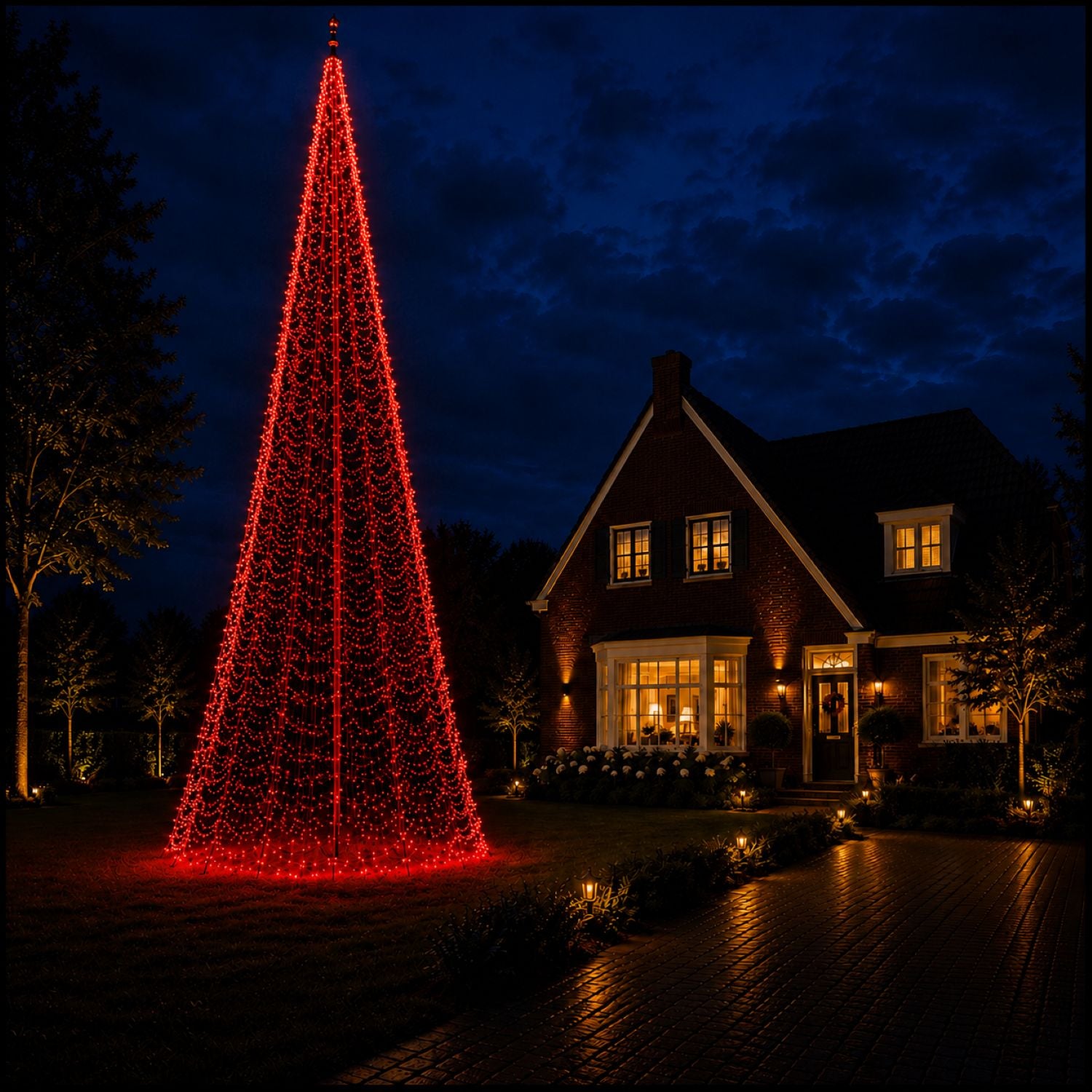 Fairybell PRO 12 meter - 2048 LED RGBW met rode RGBW-verlichting