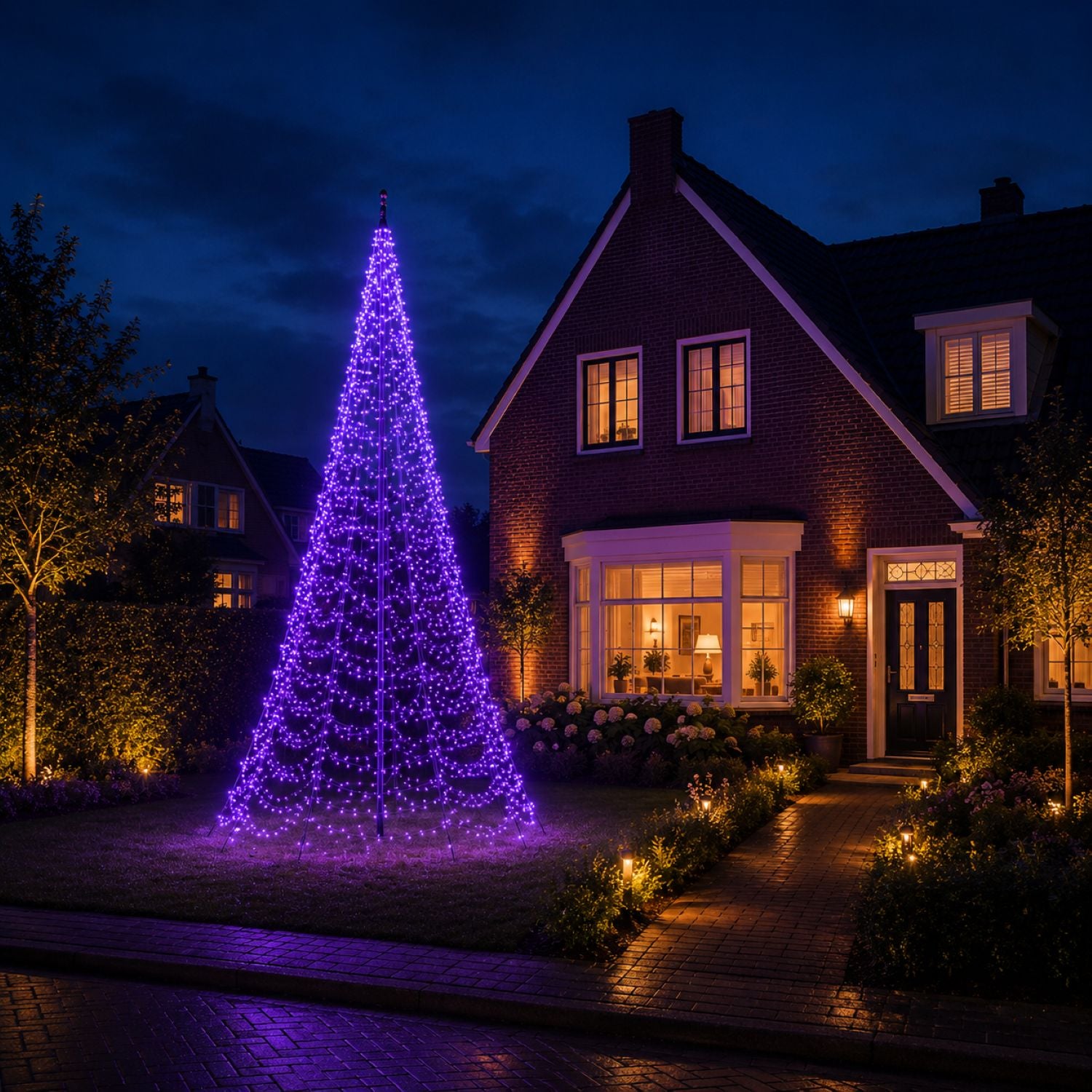 Fairybell PRO 6 meter - 1152 LED RGBW met paarse RGBW-verlichting
