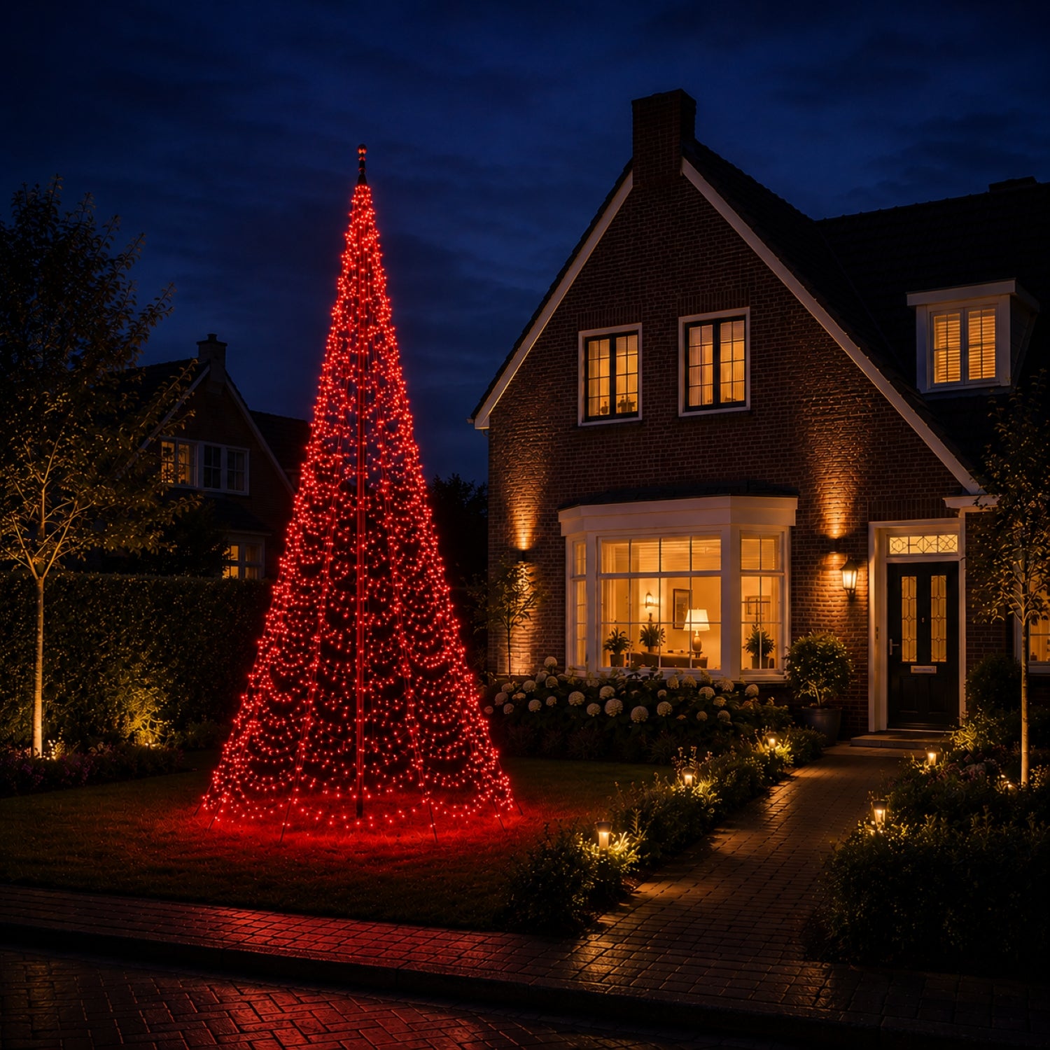 Fairybell PRO 6 meter - 1152 LED RGBW met rode RGBW-verlichting