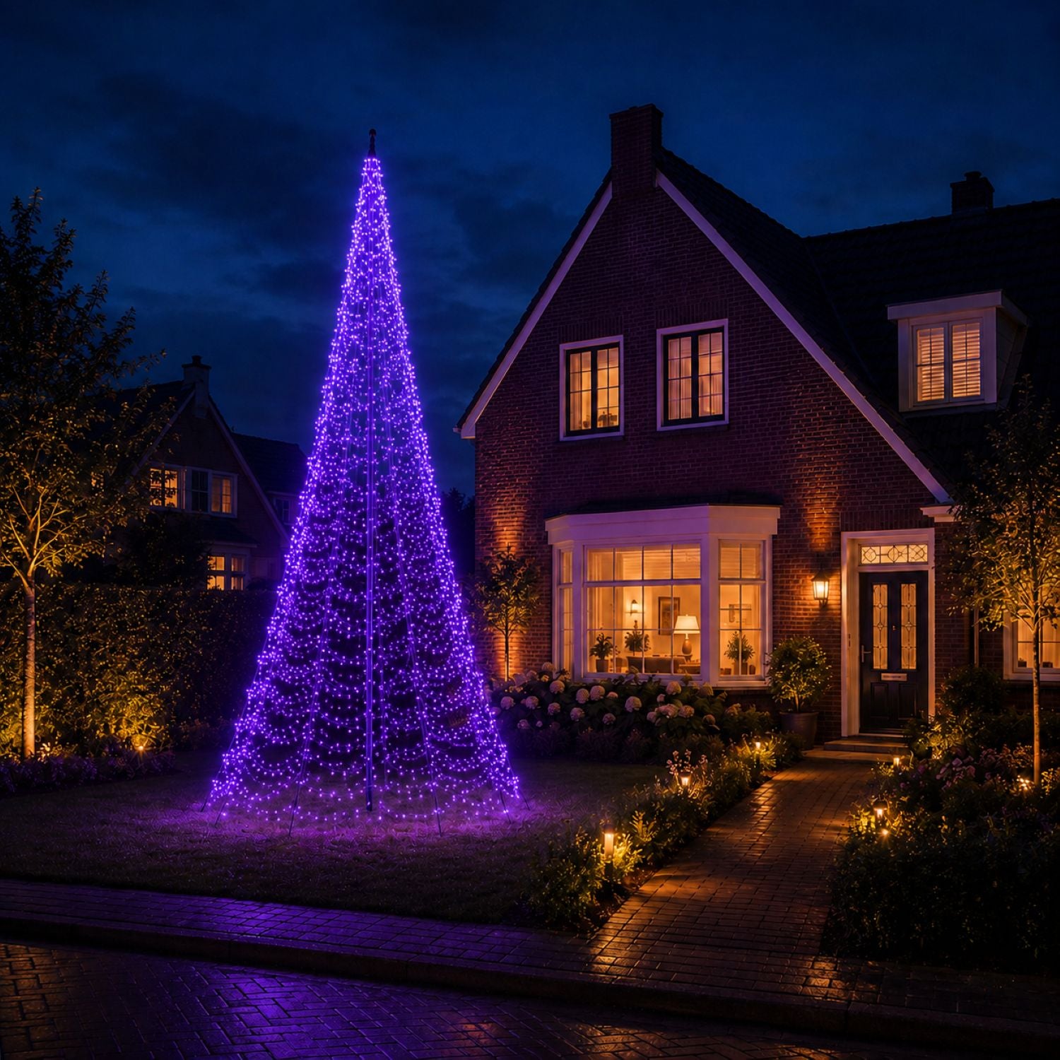 Fairybell PRO 7 meter - 1344 LED RGBW met paarse RGBW-verlichting