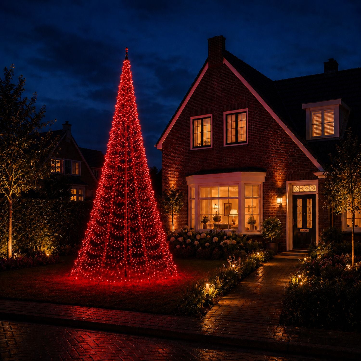 Fairybell PRO 7 meter - 1344 LED RGBW met rode RGBW-verlichting