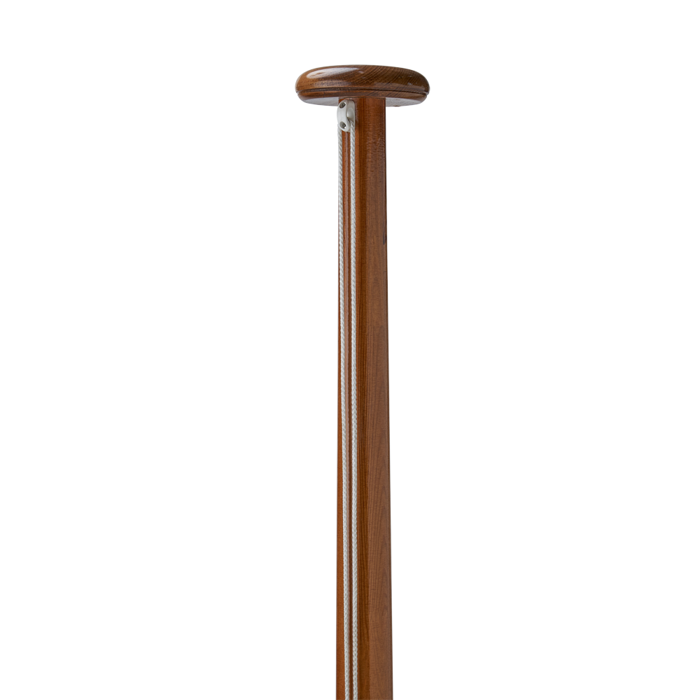 Houten vlaggenmast blank gelakt