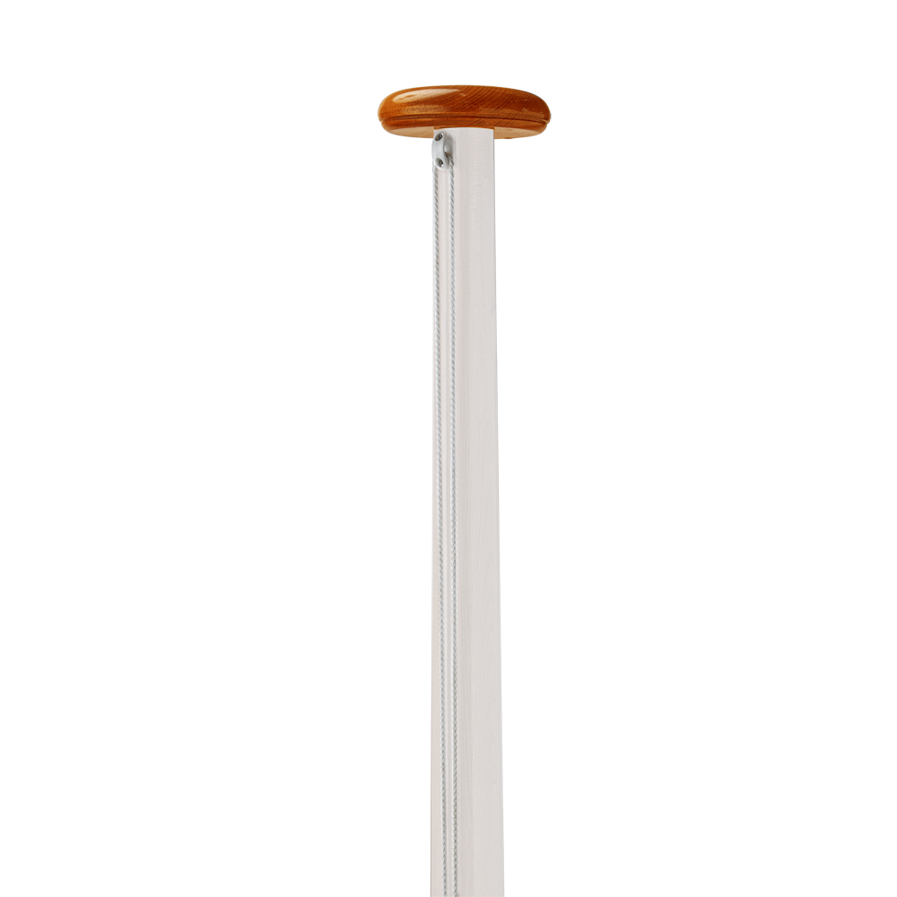 Houten vlaggenmast wit gelakt