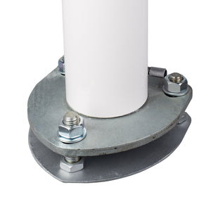 Kantelvoet voor een witte polyester vlaggenmast