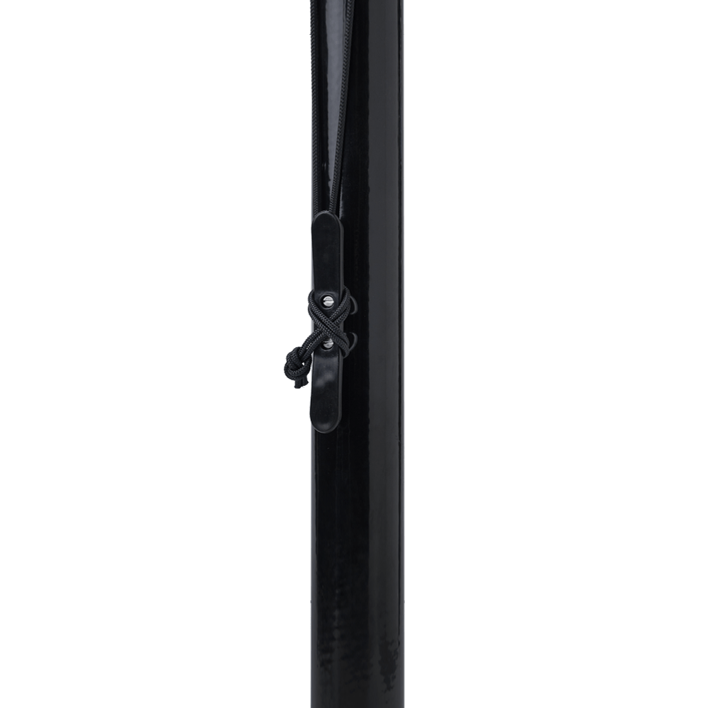 Polyester vlaggenmast Zwart - Knop, kikker en koord