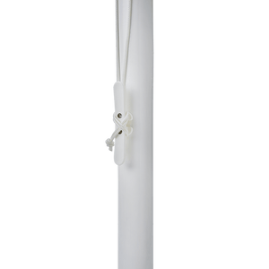 Witte polyester vlaggenmast met mastknop, kikker en koord