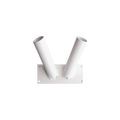 Vlaggenstokhouder 30 mm tweeling – wit