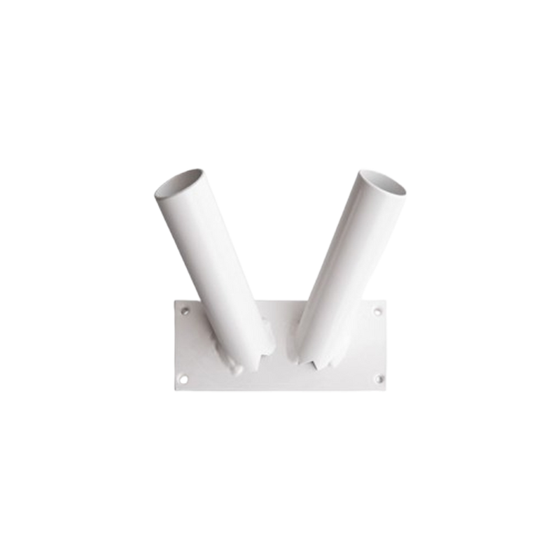 Vlaggenstokhouder 30 mm tweeling – wit