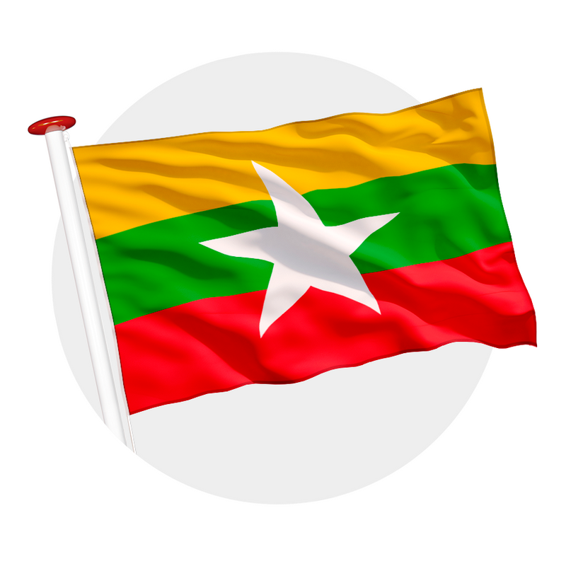 Vlag Myanmar / Birma