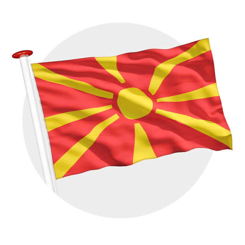 Vlag Noord-Macedonië