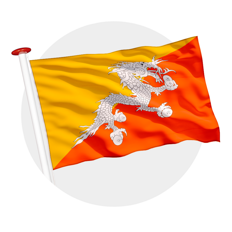 Vlag Bhutan