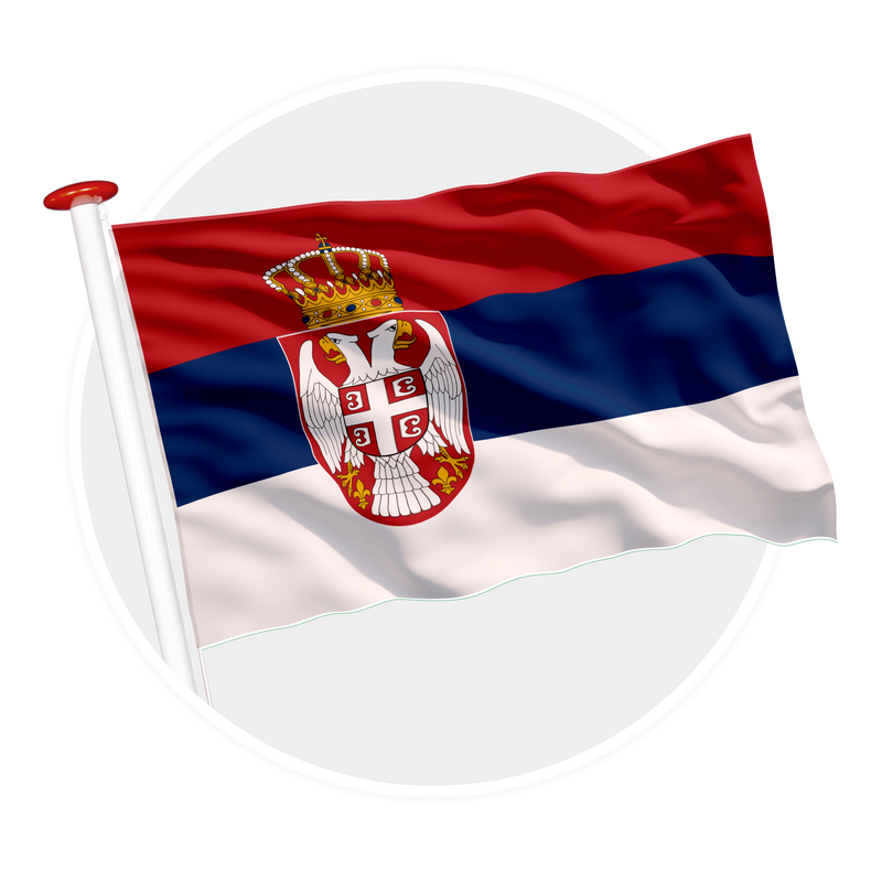 vlag Servië