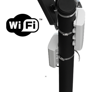 Zwarte aluminium WiFi-mast 7 meter