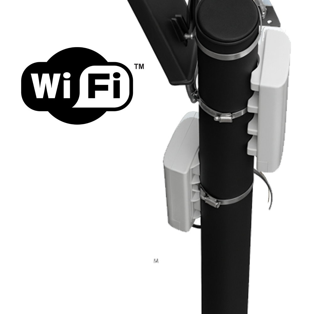 Zwarte aluminium WiFi-mast 6 meter