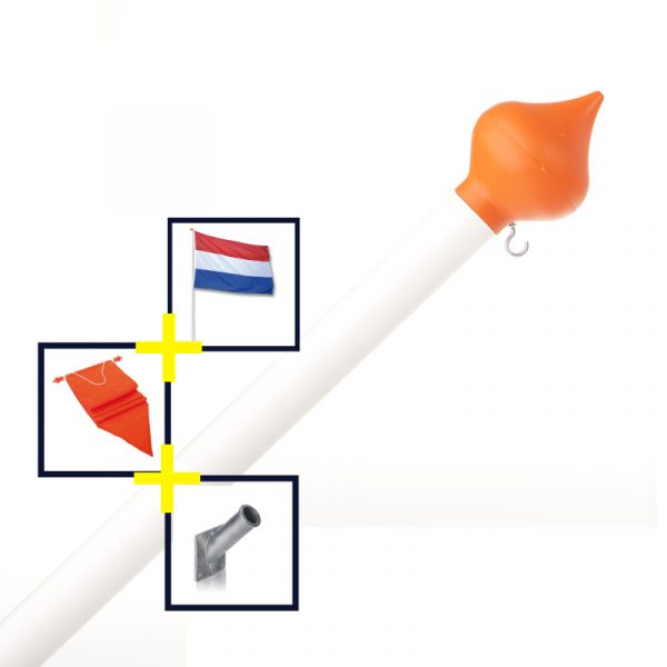 Nederlandse vlaggenset voor aan de gevel