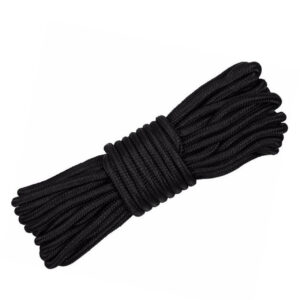 Zwart vlaggenmast touw