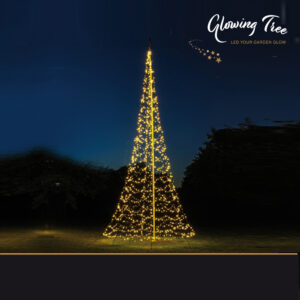 Glowing Tree 6 meter vlaggenmast kerstverlichting